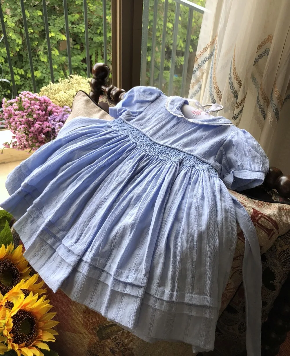 Летние платья со сборками для девочек; платье принцессы ручной работы с вышивкой; свадебные платья розового цвета; детская одежда; L19112750