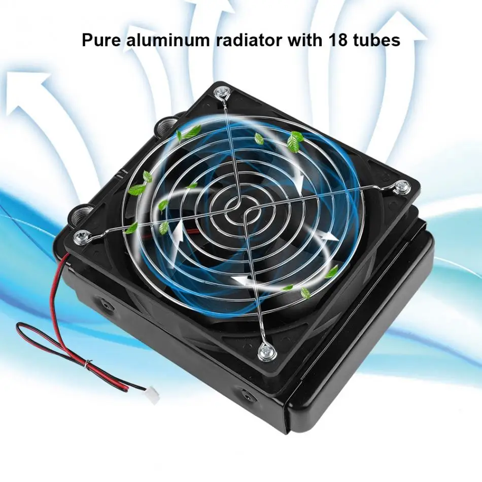 120 мм 360 мм 2 контакта DC12V 0.15A cpu водяного охлаждения радиатора G1/4 нить теплового ряда радиатор с вентилятором 18 трубок