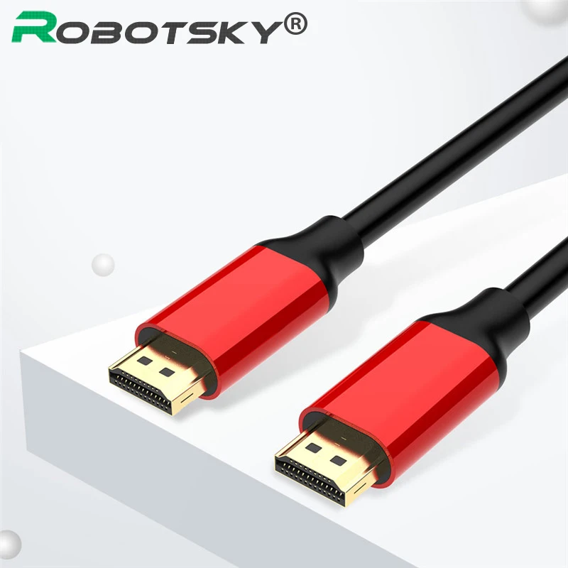 Robotsky 3D 4K HDMI кабель HDMI в HDMI 2,0 код 0,5 м 1,5 м 3 м 5 м для HDTV ЖК-проектор для ноутбука Macbook