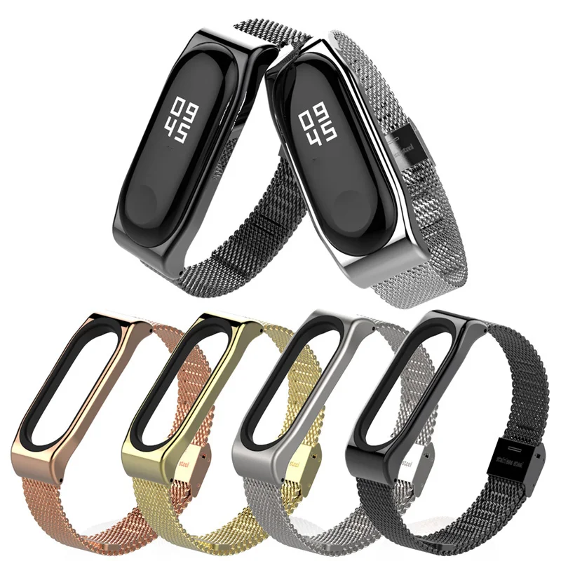 Металлический браслет для Mi Band 5 Miband 4/3 из нержавеющей стали 3|Смарт-аксессуары| |