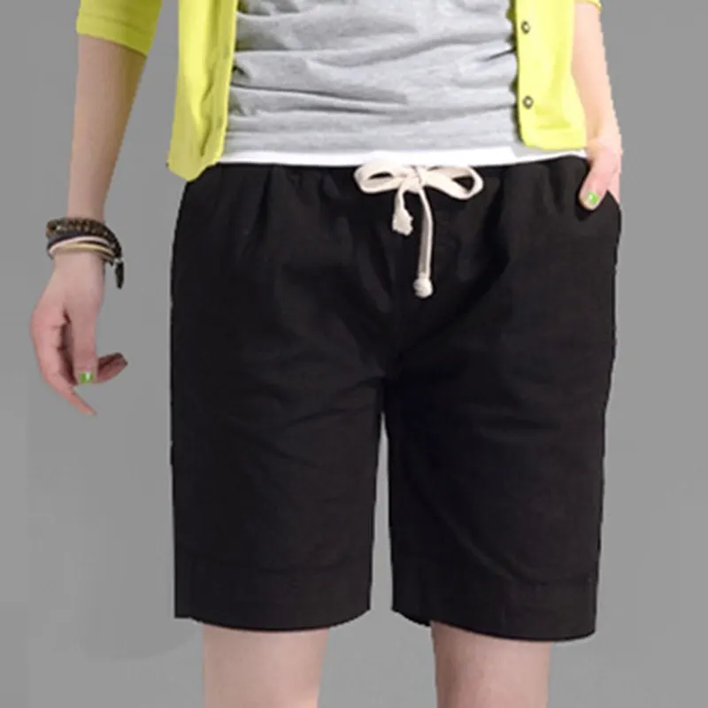 

2018 Women Hot Short Fashion Women's Linen Shorts Candy Color Casual Shorts PT058