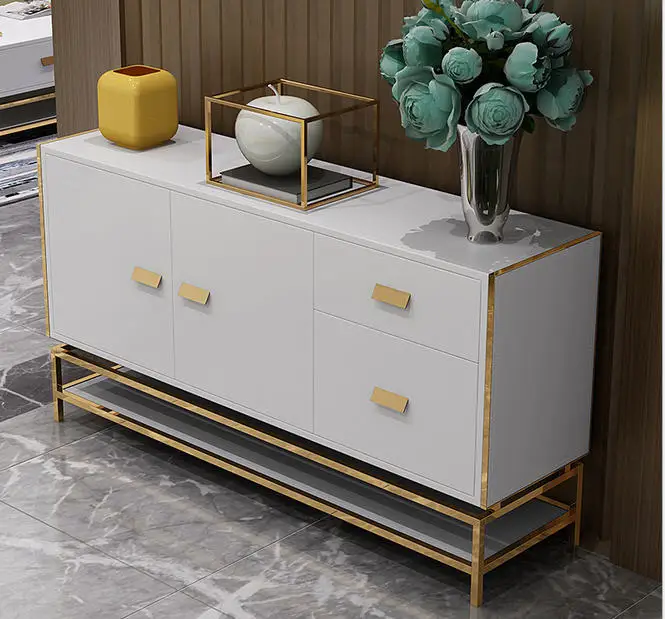 حامل تلفاز الحديثة المعيشة غرفة التلفزيون حامل شاشة mueble stalinite الذهب الفولاذ خزنة من الصلب ميسا + منضدة تليفزيون + القهوة سنترو الجدول