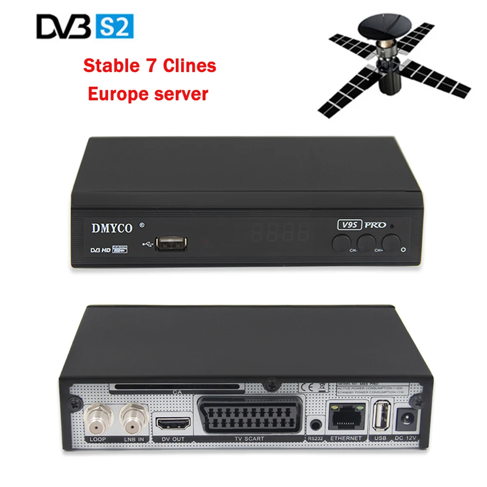 Спутниковый ТВ приемник V9S PRO DVB-S2 Full HD 1080p MPEG-5 v9s + декодер 1 год Свободная Европа резких перемен температуры Испания Италия Германия Каналы