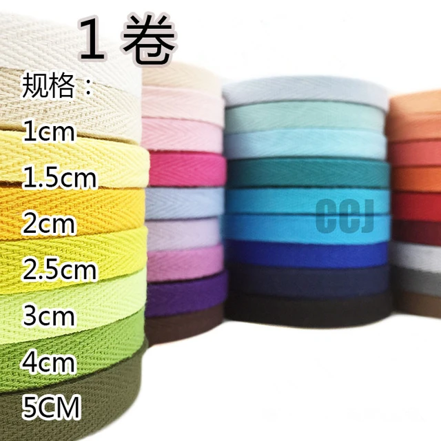 Woven Ribbon Twill Tape Cotton Tape Cotton 0.39 10 Mm Wide by the