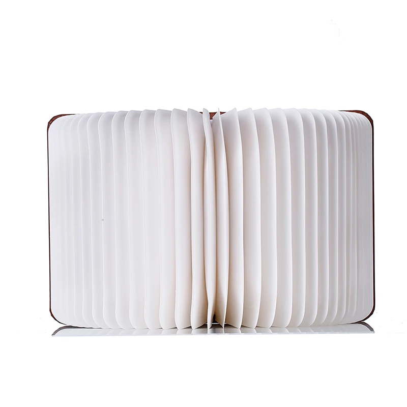 [DENGSUM] Wooden Folding Book LED Nightlight Art Decorative Lights Desk/Wall Magnetic Lamp White/Warm White New Year's gift