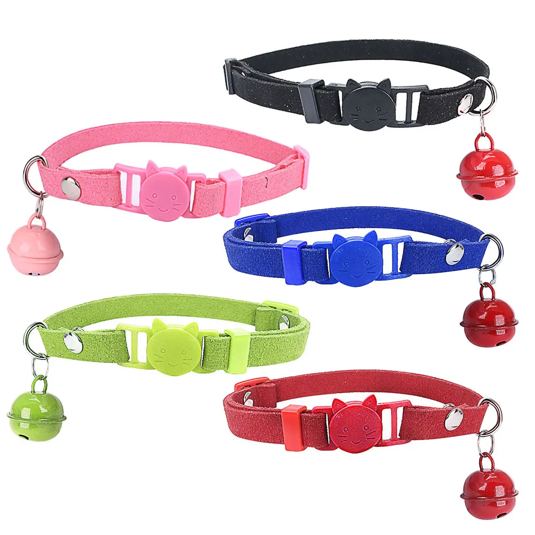 Adjustable Cute Dog Collars Pet Collars With Bowknot Bells Charm