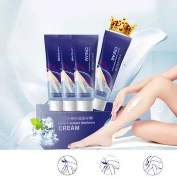 

Professional Powerful Permanent Hair Removal Cream Hair Inhibitor Non-marking Gentle Depilatory cream with Hair Removal Tool