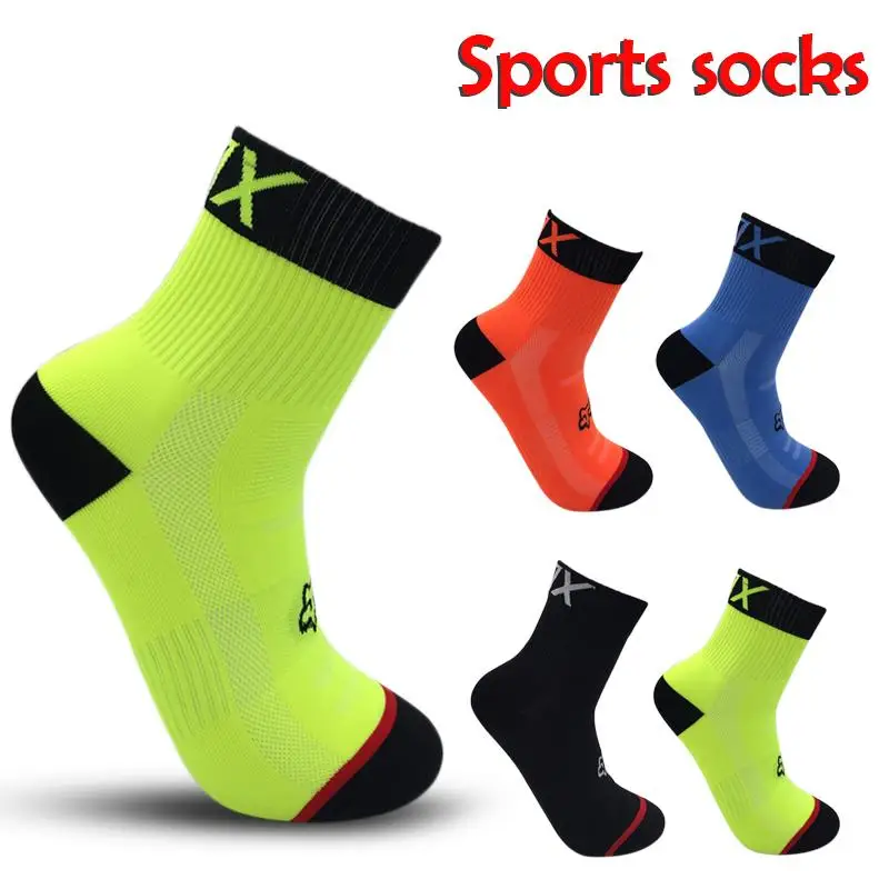 Breathable Cycling Socks Wicking Feet Protection Socks Outdoor Running Climbing Road Bike Nylon Socks Bicycle Equipment For Men