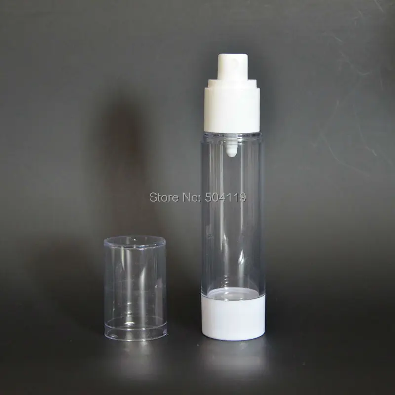 

50ML Empty Plastic Transparent Airless Sprayer Bottle Refillable Portable AS Plastic bottle