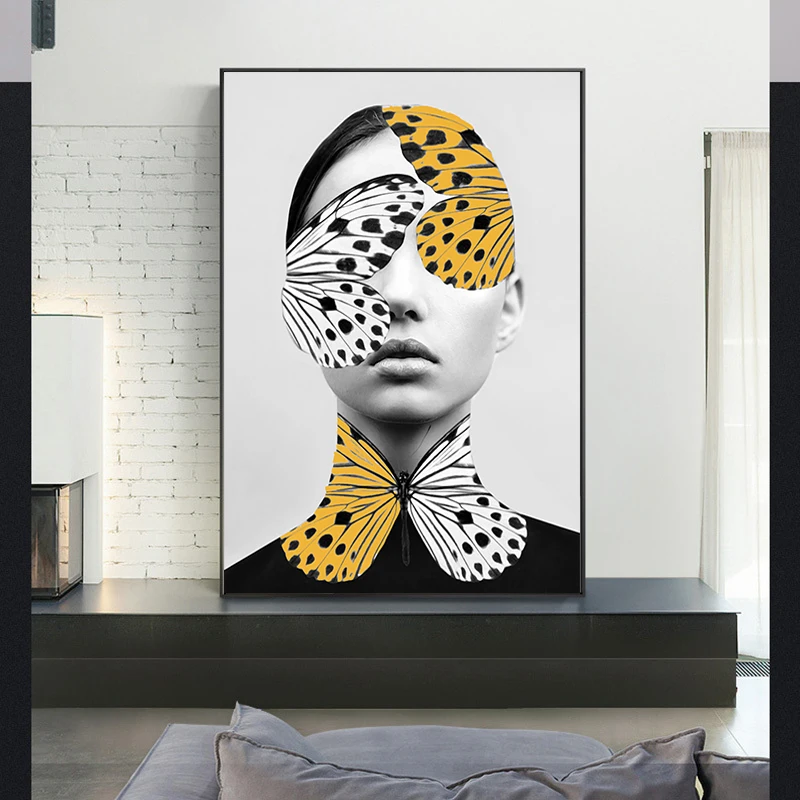 SURELIFE абстрактные креативные бабочки женские настенные художественные принты плакат холст картины поп для гостиной дома декоративные