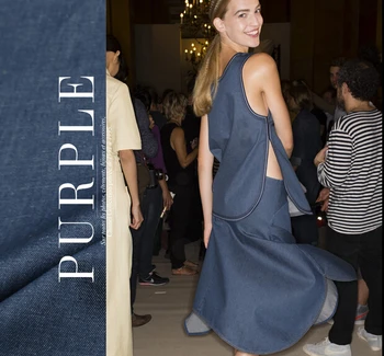 

100% pure cotton soft thin Firming stretch dark blue denim fabric cloth dress shirt diy clothing fabric material wholesale