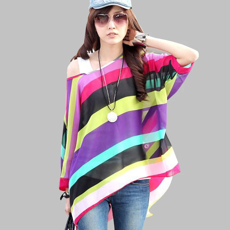 Блузка женская шифоновая с цветочным принтом размеры до 4XL|shirts for women|women chiffon