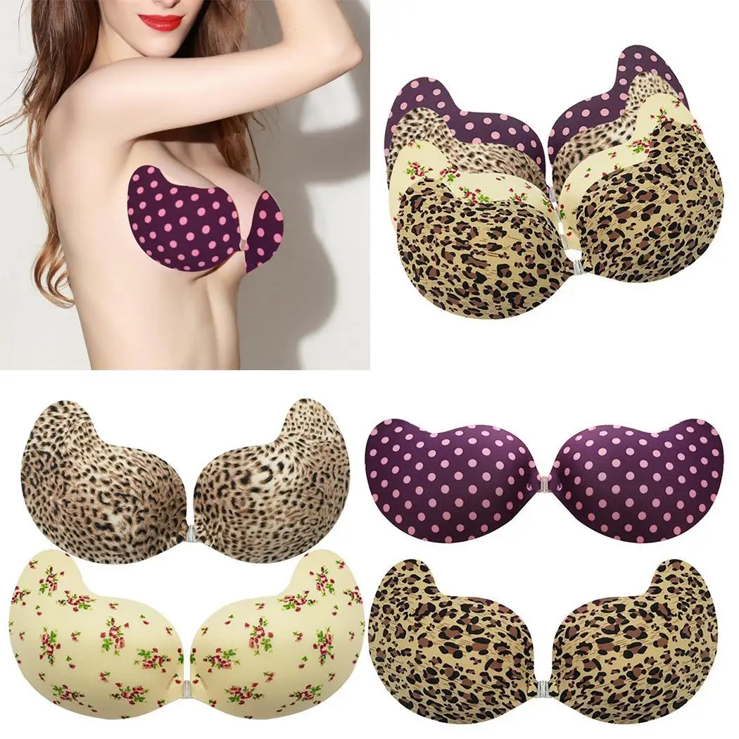 

New Women Sexy Silicone Gel Self Adhesive Stick Strapless Backless Invisible Push Up Bras