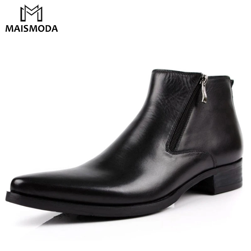 MAISMODA/мужские ботинки из воловьей кожи дышащие натуральной с острым носком