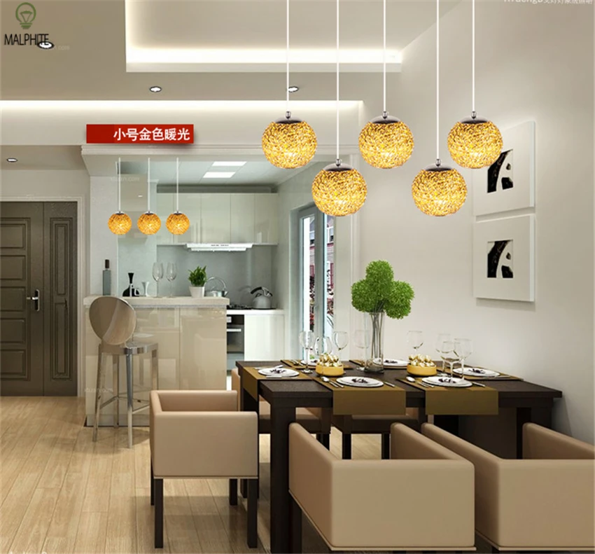 Светодиодный ресторанный кухонная люстра, большой современный минималистичный креативный бар, одноголовый полусфера, индивидуальная версия, ручные лампы из ткани