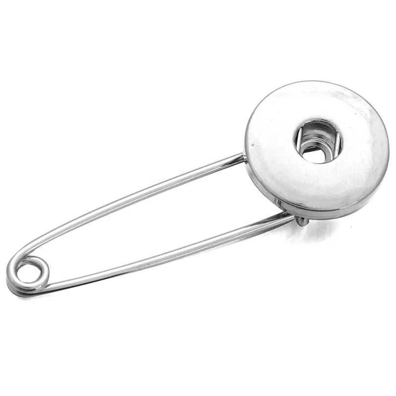 

New Snap Jewelry 18mm Metal Snap Button Brooch For Women Wedding DIY Fittings Fashion Accessories ZI044