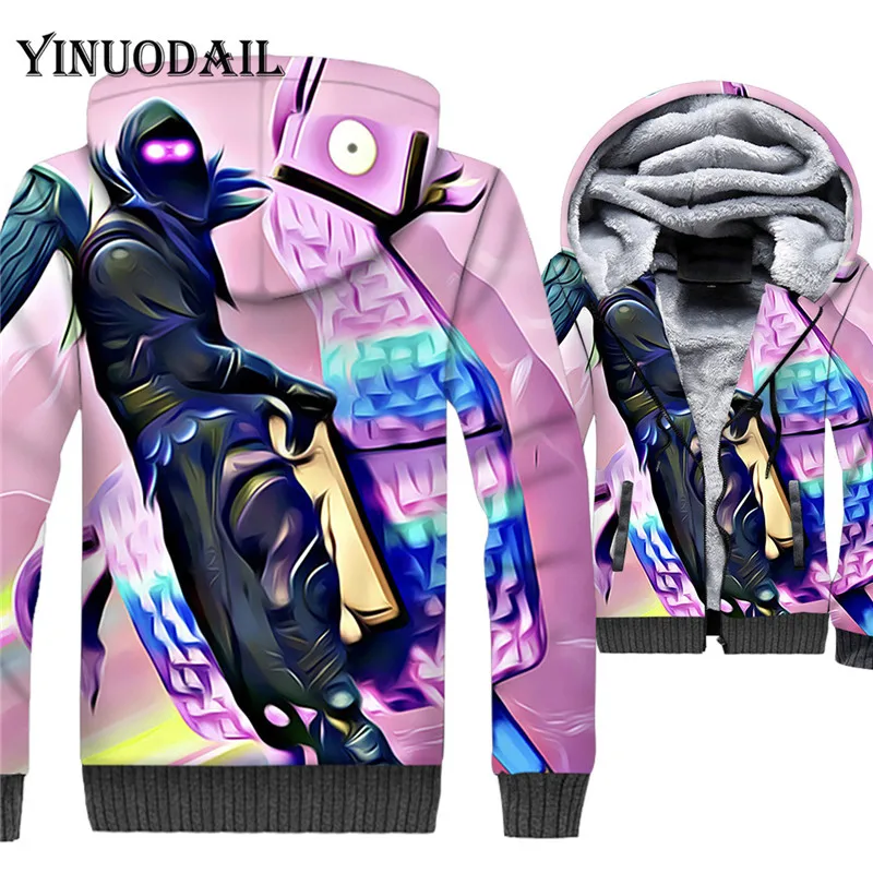 Battle Royal Hero Sweatshirt Zipper Hoodies Cosplay Costume Gaming Unisex Winter Casual Hoodie  for Child FORTNITER 3D Hoodie