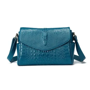 

Kajie Brand Crocodile Pattern Day Clutches Genuine Leather Envelope Women Messenger Bag Praty Evening Bag Handbags Purses