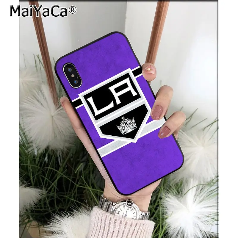 MaiYaCa Los Angeles Kings мягкий, силиконовый, из ТПУ черный чехол для iPhone X XS MAX 6 6S 7 7plus 8 8Plus 5 5S XR - Цвет: A9