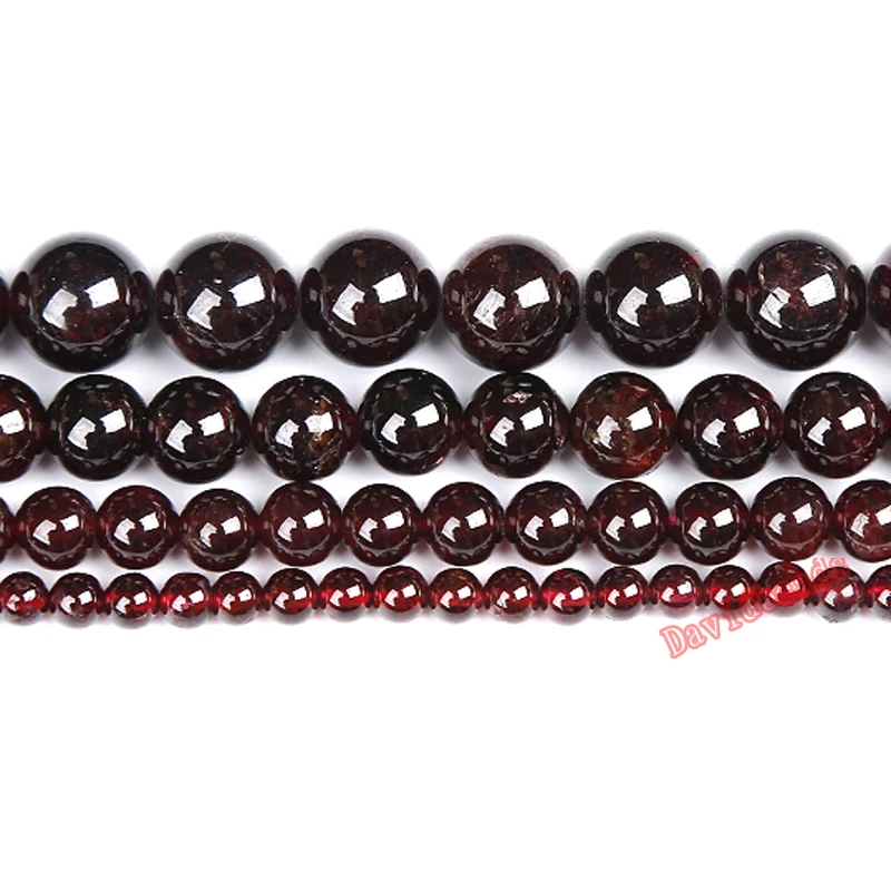 Натуральный камень темно красный гранат круглые бусины 1" нить 4 6 8 10 12 мм выбрать размер для изготовления ювелирных изделий