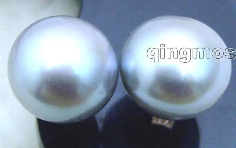 10-11 мм серый плоский натуральный пресноводный жемчуг серьги и Stering Серебро 925 Шпилька!-ear362 /Розничная