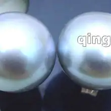 10-11 мм серый плоский натуральный пресноводный жемчуг серьги и Stering Серебро 925 Шпилька!-ear362 /Розничная