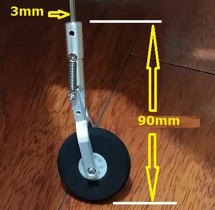 Сплав нос шасси для DIY RC самолетов - Цвет: 3mm hole 90mm