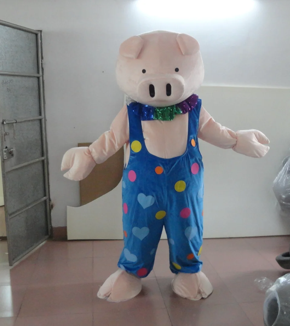 

Latest high quality Adult cartoon character lovely blue pig Mascot Costume Halloween party costumes Holiday special clothing