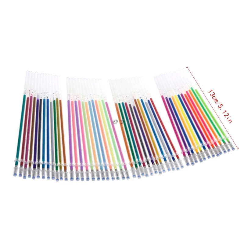 

48Colors 0.38mm Gel Ink Pen Refills for Glitter Metallic Neon Pastel Stationery