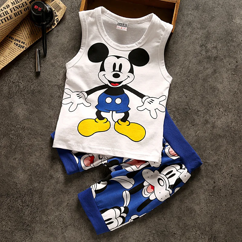 BibiCola baby boys summer clothing sets New Baby Boys Minnie Vest