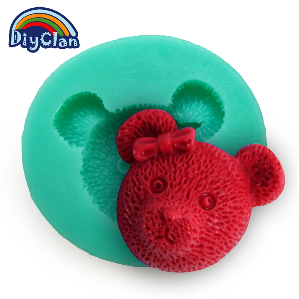 

DIY silicone clay molds cake decorating fondant mold mini bear girl style sugar craft tools chocolate resin mould F0245XM35