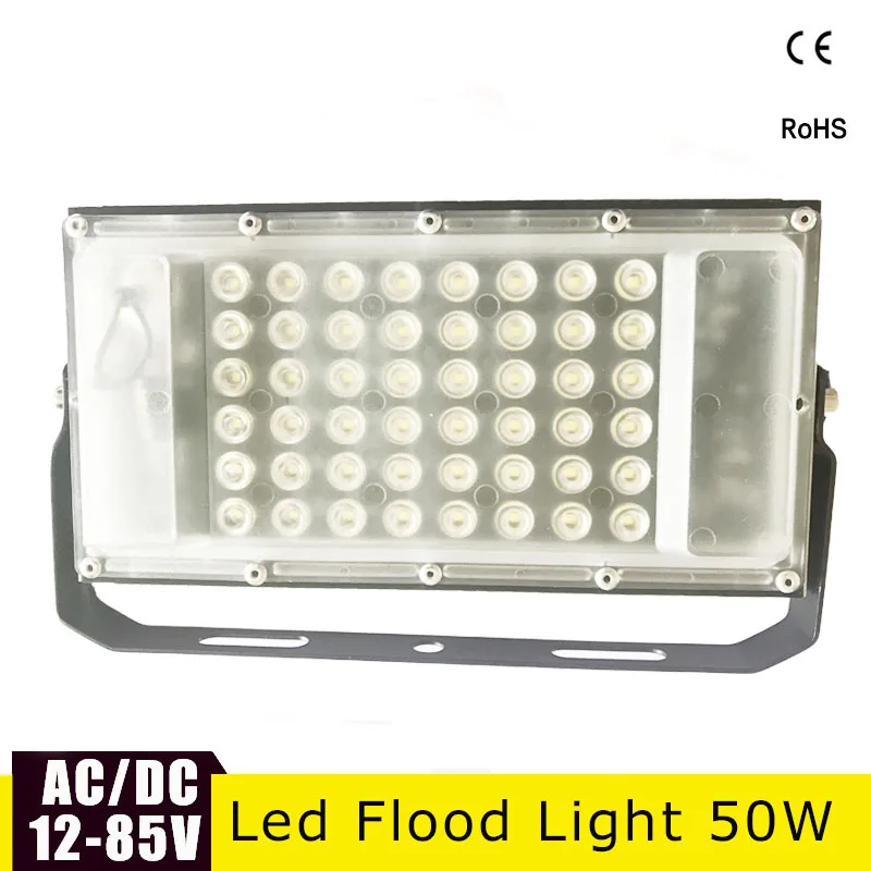 AC/DC12 85V светодио дный прожектор Водонепроницаемый IP65 50 Вт Spotlight Refletor Наружное