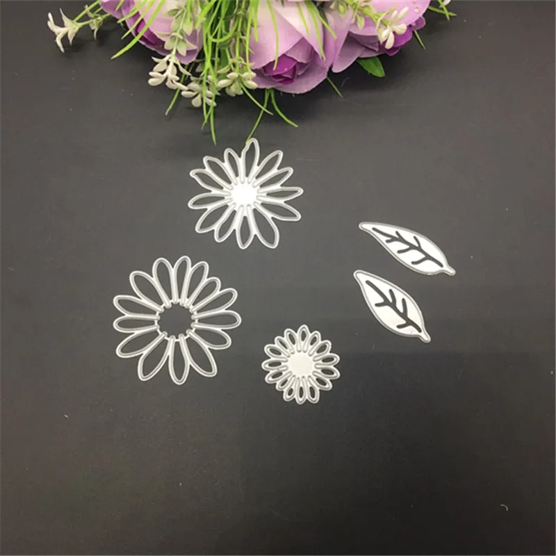 

6Pcs/Set Metal Leaves Flowers Cutting Dies Stencils Craft Card Hand Craft For DIY Scrapbooking Embossing Decor