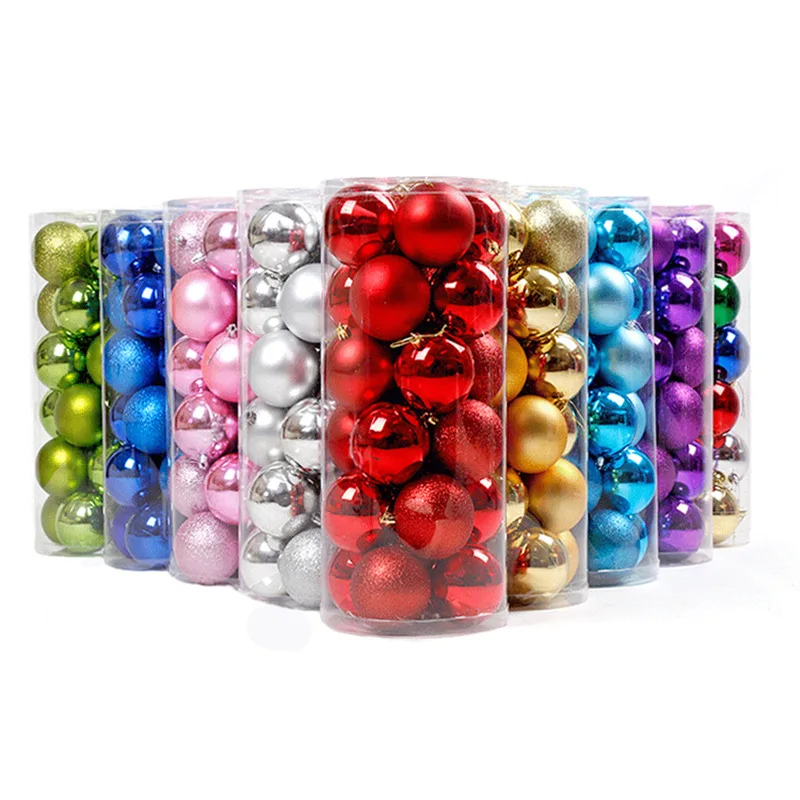 

24pcs 6cm Ball New Year Tree Decorations Happy Christmas Balls for Home Decor Wedding Party Prom Ornaments