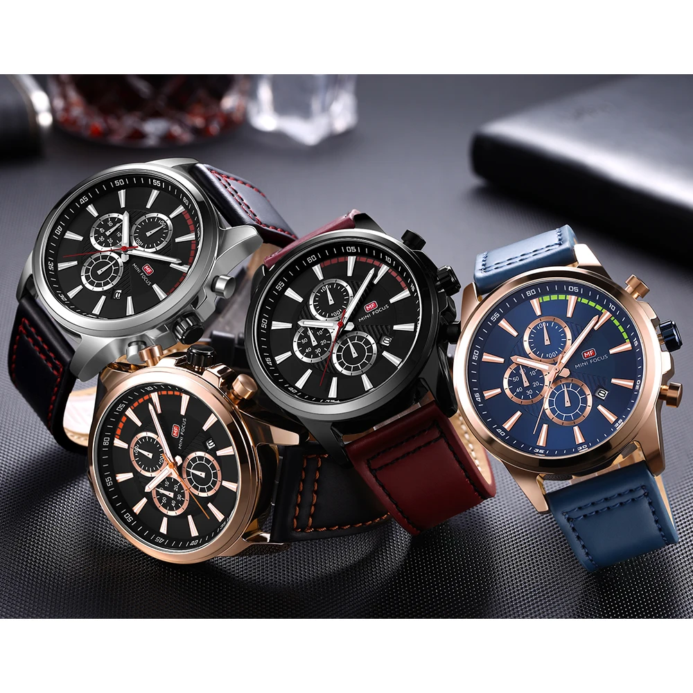 MINIFOCUS Men's Wristwatch Quartz Watches Men Luxury Brand Waterproof Leather Strap Fashion Wrist Watch Montre Homme Male Clock MINIFOCUS Men's Wristwatch Quartz Watches Men Luxury Brand Waterproof Leather Strap Fashion Wrist Watch Montre Homme Male Clock
