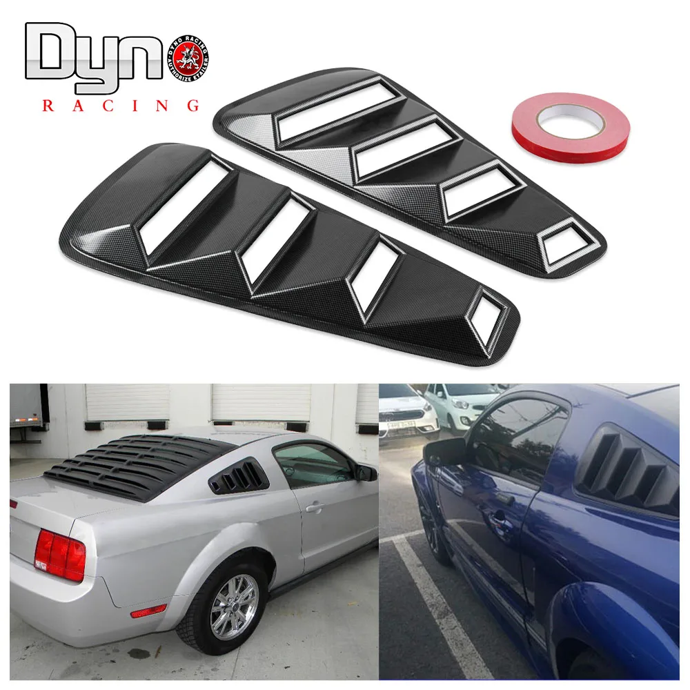 

Dyno racing Car Styling JDM Car Sticker 1/4 Quarter Side Window Louvers Scoop Cover Vent for Ford Mustang 2005-2014 HS002