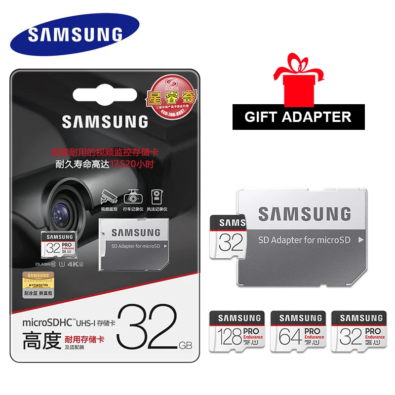 

SAMSUNG Microsd 32GB 64GB Micro SD card Class 10 128GB SDHC SDXC PRO Endurance high quality C10 UHS-1 Trans Flash Memory Card