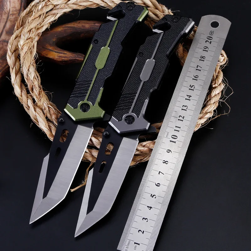 

SHNAPIGN Folding blade knife Factory direct tactical high hardness knife Wild survival multi-function outdoor knives 2 colors
