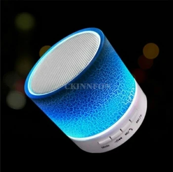 

200Pcs/Lot Modern Shop LED Portable Mini Speakers Wireless Hands Free Speaker With TF