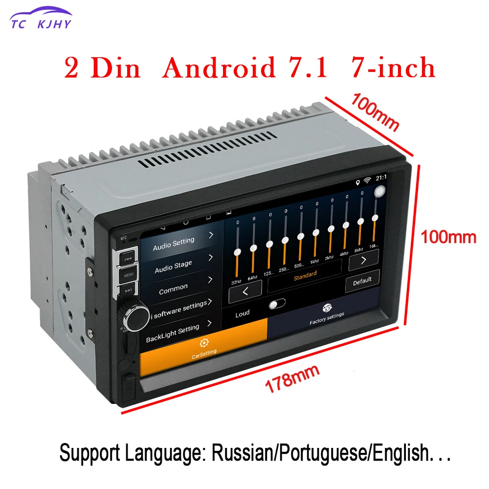 

2018 2 Din Car Radio 7 Inches GPS Android 7.1 FM Transimitte Navigation Bluetooth Dvd Automotivo Player Punto 1024*600 Russian