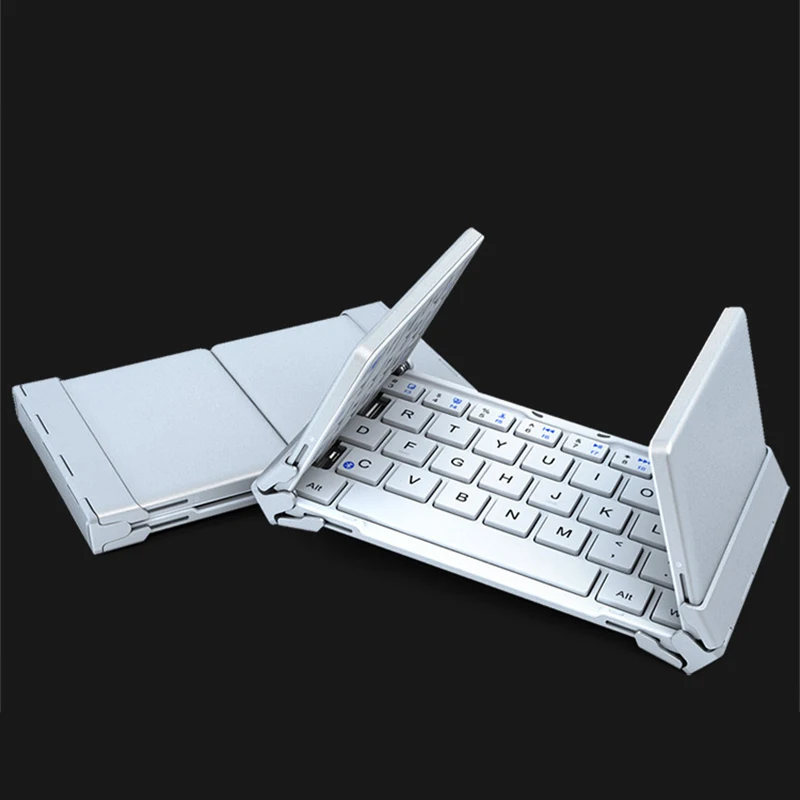 

Pocket Folding Bluetooth Keyboard For Tablet For iPad 2018 Bluetooth Folding Keyboard Android Systems For Desktop Notebook