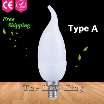 

1X 5W 7W 9W Led Candle Bulb E14 220V Save Energy spotlight Warm/cool white chandlier crystal Lamp Ampoule Bombillas Home Light