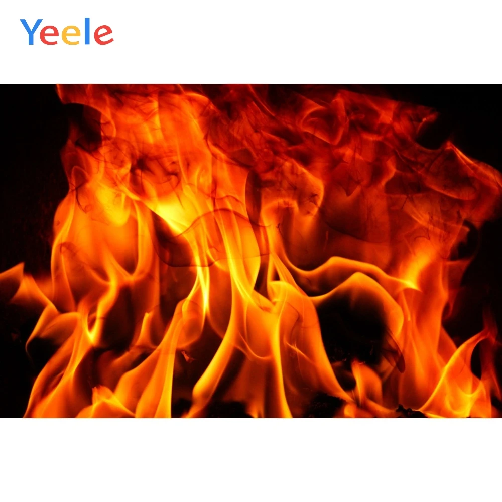 Yeele Fire Flame Fireplace Wallpaper Party Decor Pattern Portrait Photography Backdrop Photo Background Photocall Photo Studio