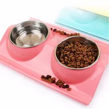 Best Price Stainless Steel Dual Bowl Design Pet Dog Cat Puppy Heat-Resistant Bowl Pot Travel Feeder Food Water Dish Pets Suppies