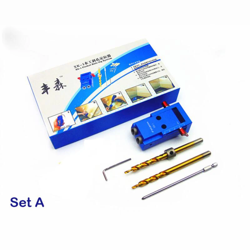 

Woodworking Pocket Hole Jig Kit 9.5mm Step Drill Bit Stop Collar For Kreg Manual Pilot Wood Drilling Hole Saw Master System