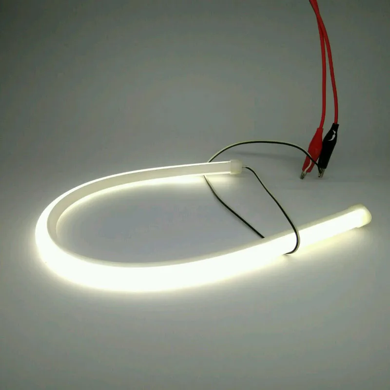 

45cm LED DRL DIY flexible daytime running light soft article lamp switchback tube car styling strip with turn signal 2pcs/set