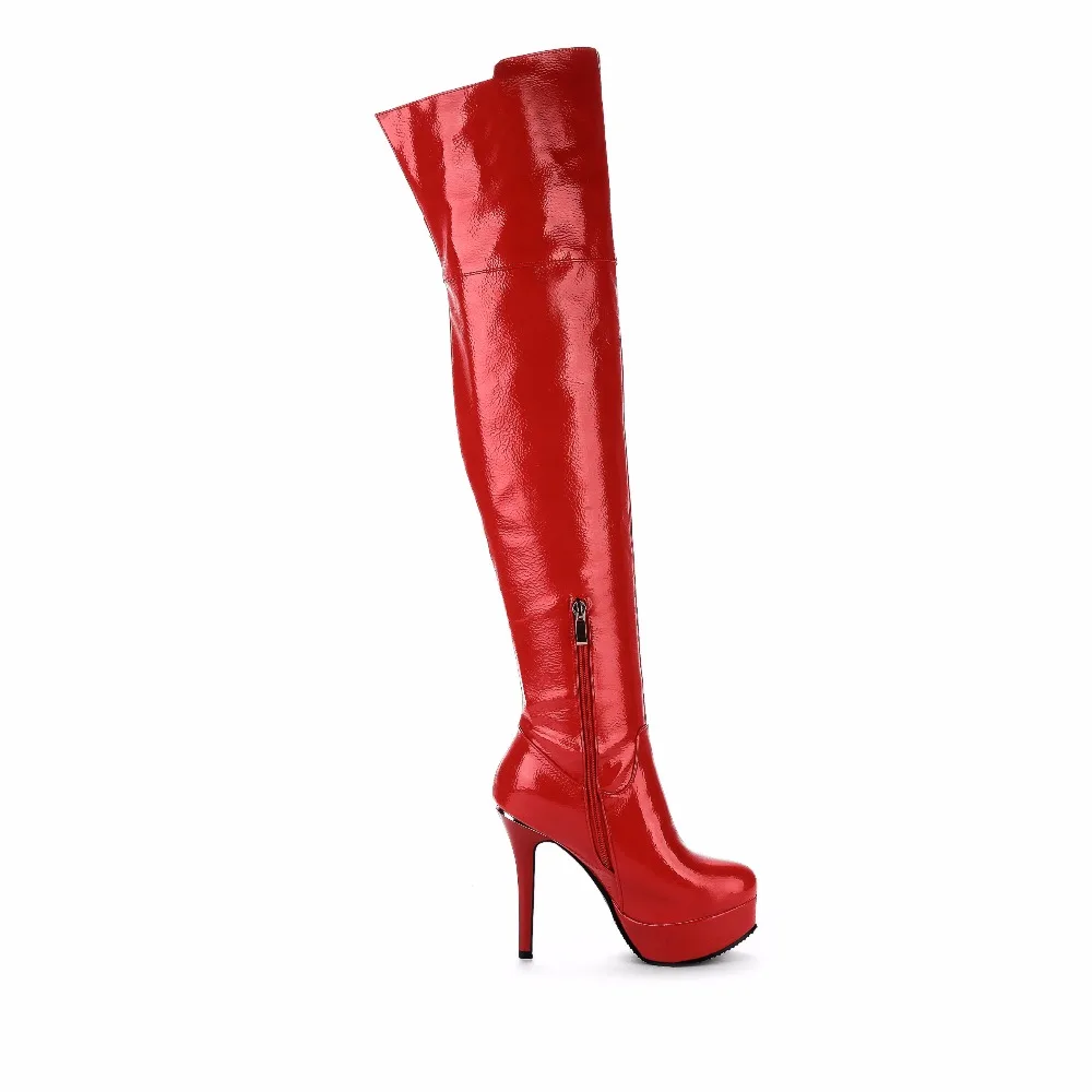 Женские сапоги на высоком каблуке 12 см зимние выше колена платформе|boots stiletto|boots