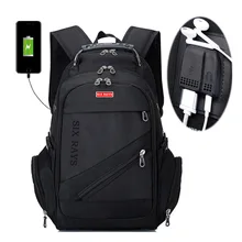 Brand Swiss Laptop 15″Backpack External USB Charge Swiss Computer Backpacks Anti-theft Backpack Waterproof Bags for Men Women