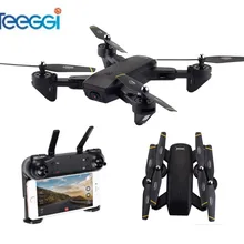 Teeggi SG701 WiFi FPV RC селфи Дрон с двойной камерой 720P HD 2,4 ГГц складной Квадрокоптер Дрон Вертолет VS Visuo XS809HW SG700