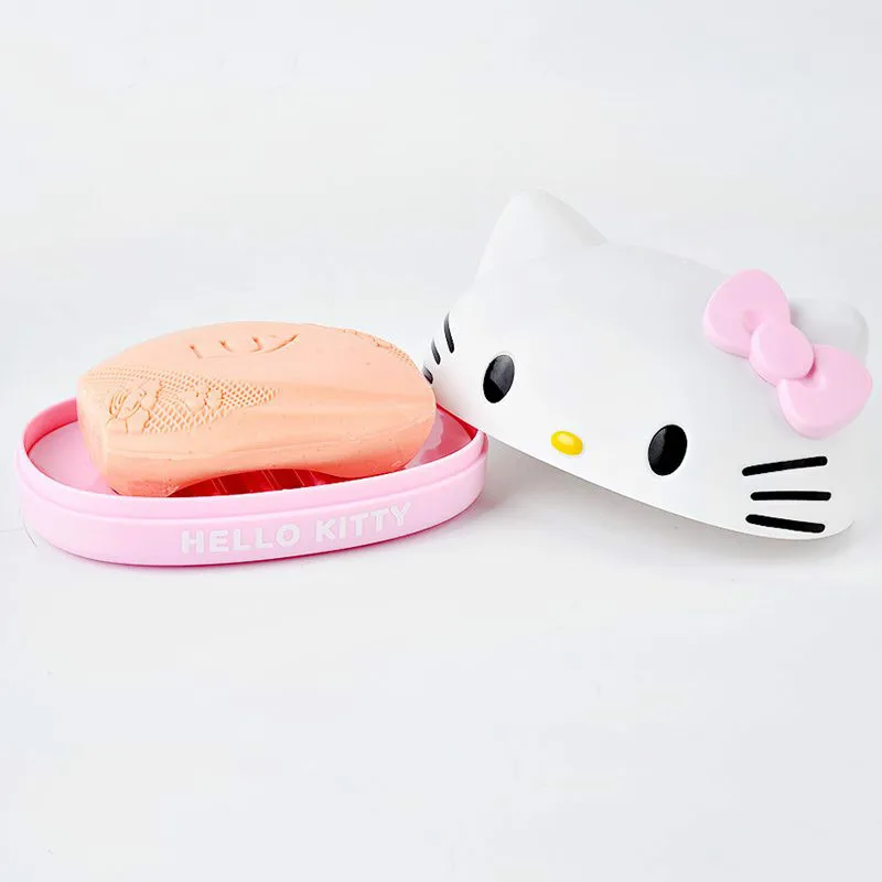Hello Kitty Soap Box Cartoon Soap Holder Plastic Soap Dish Plate
